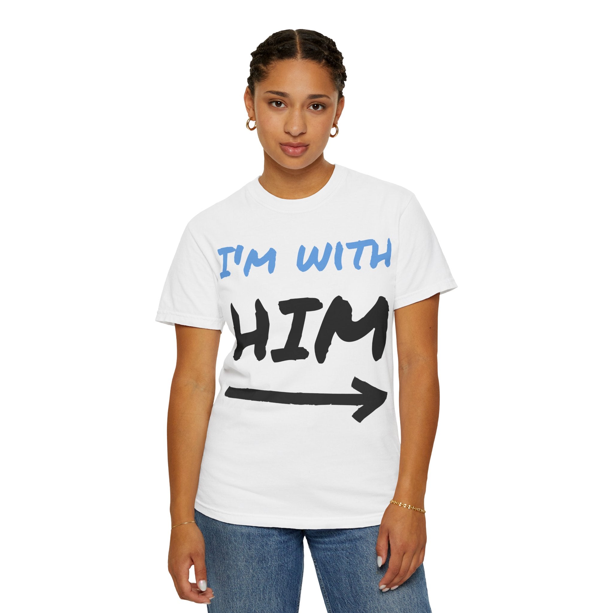 I'm With Him T-Shirt — Funny Couple Arrow Tee