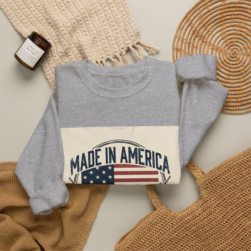 Made in America Sweatshirt | vintage USA, red white blue Americana