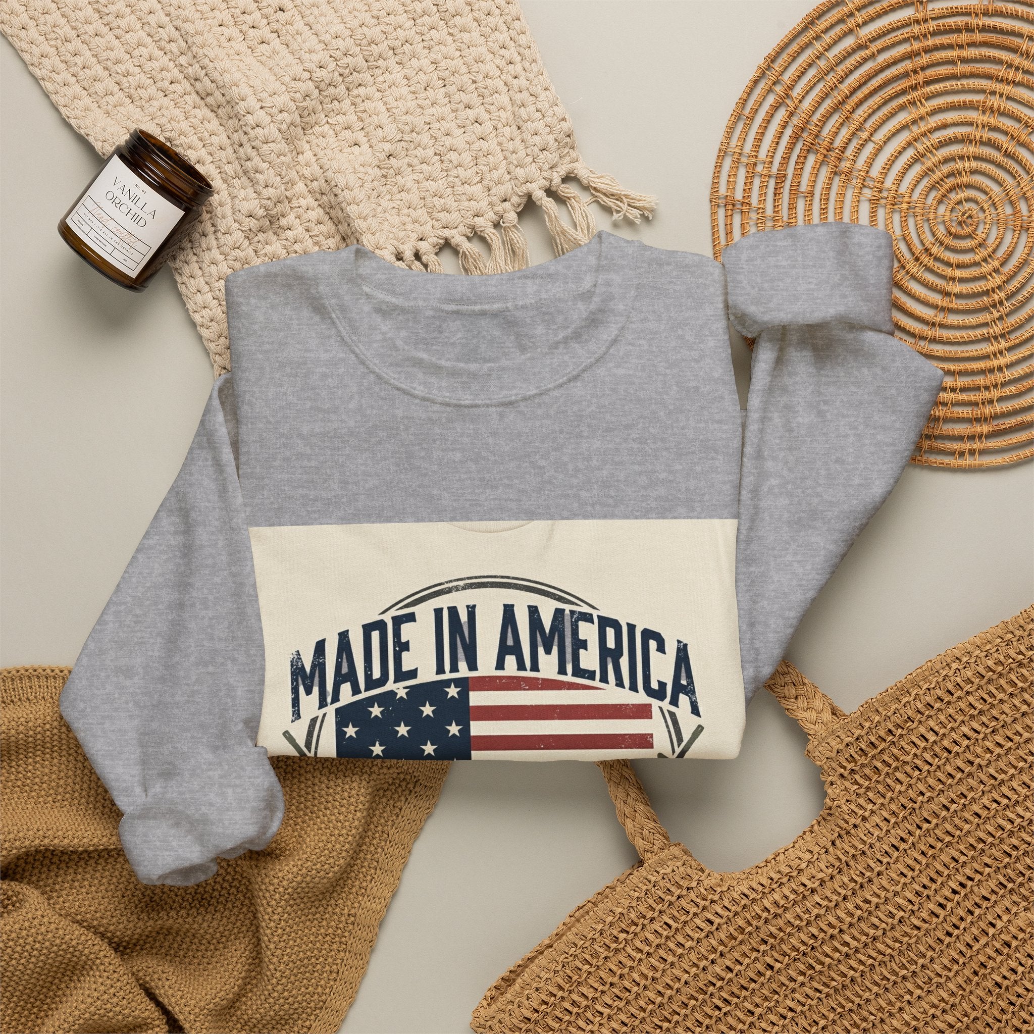 Made in America Sweatshirt | vintage USA, red white blue Americana
