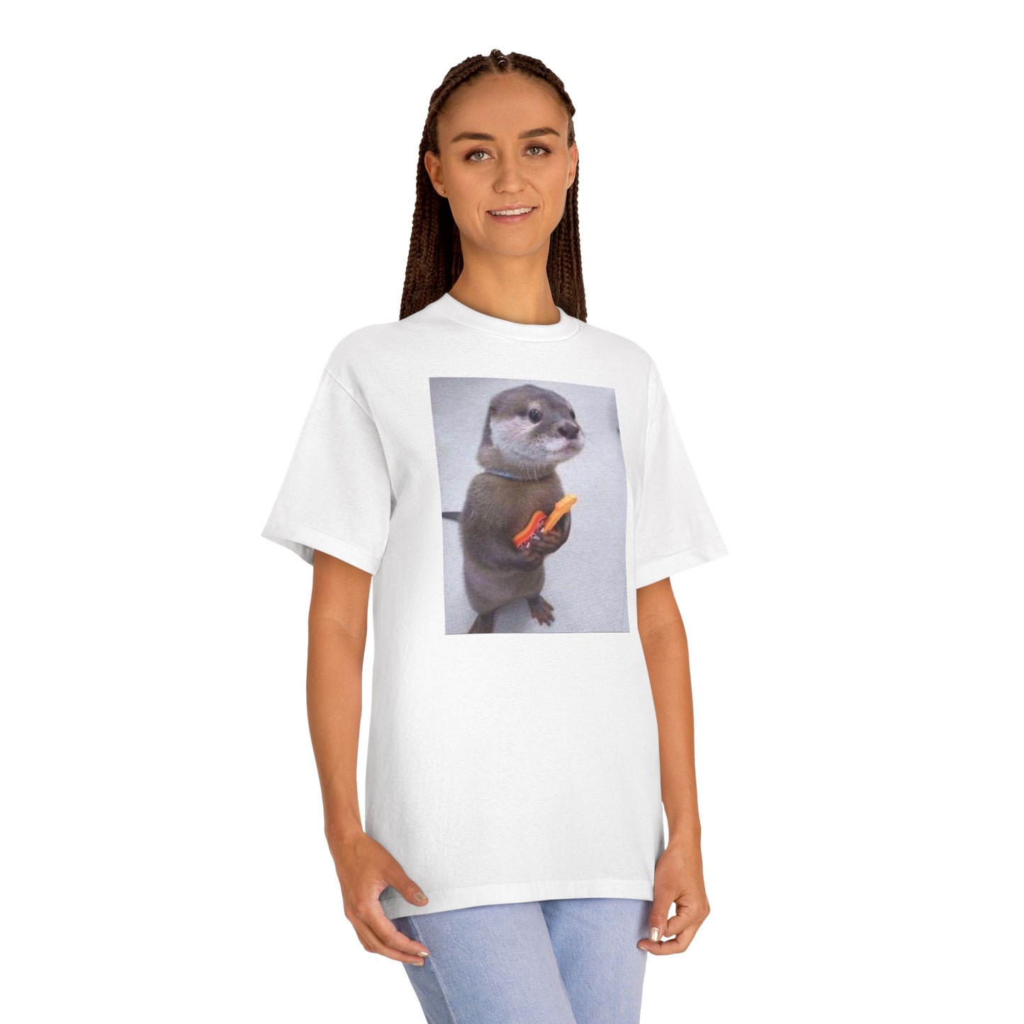 Cute Otter Holding Carrots T-Shirt — Funny Animal Tee