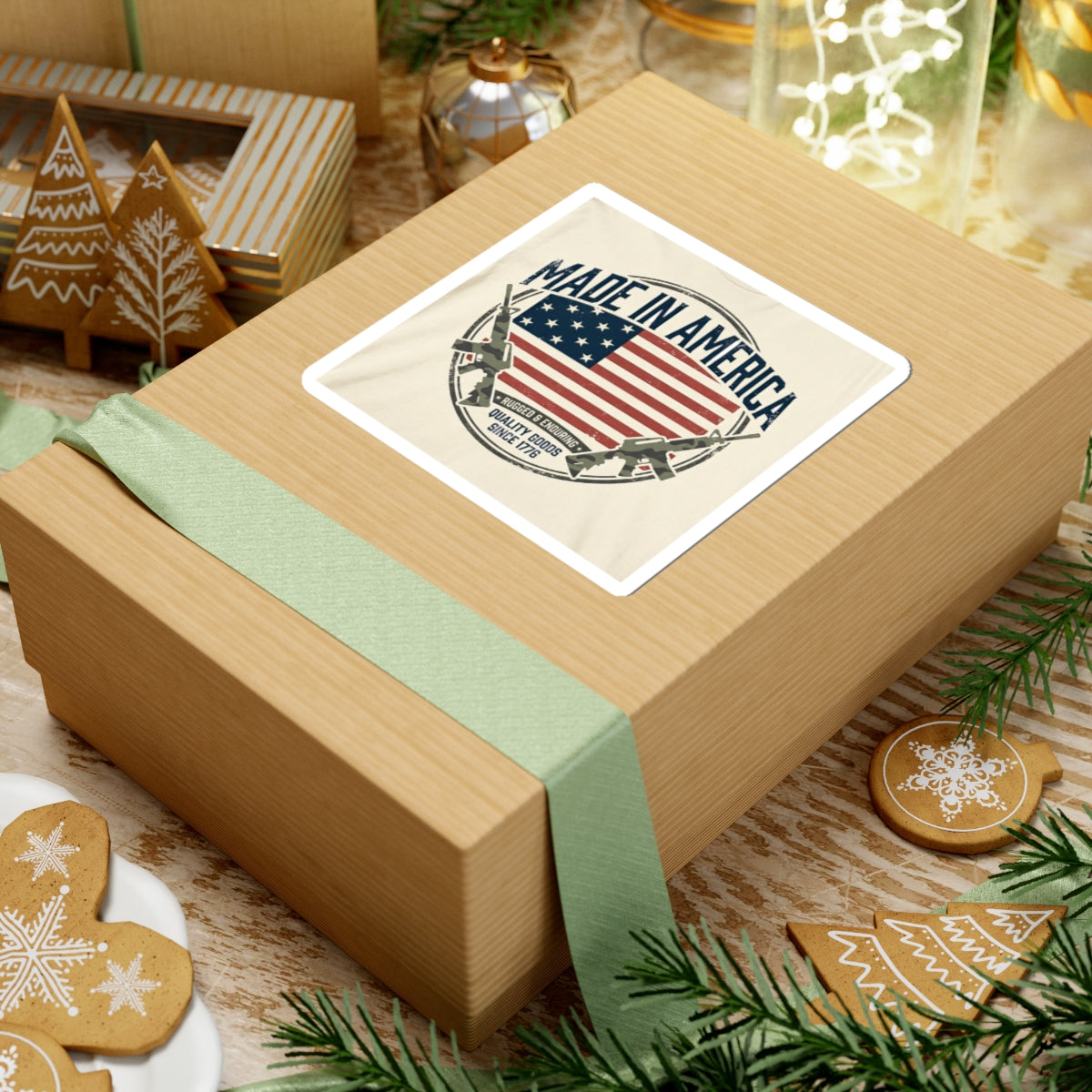Made in America Sticker | vintage Americana, red white blue