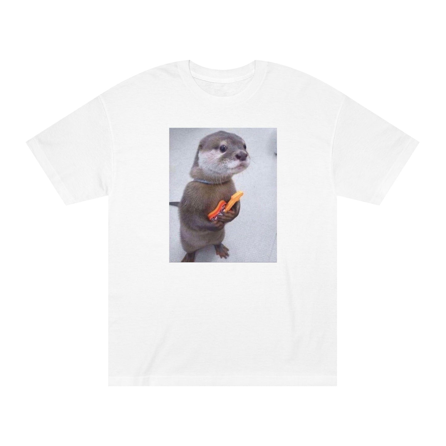 Cute Otter Holding Carrots T-Shirt — Funny Animal Tee