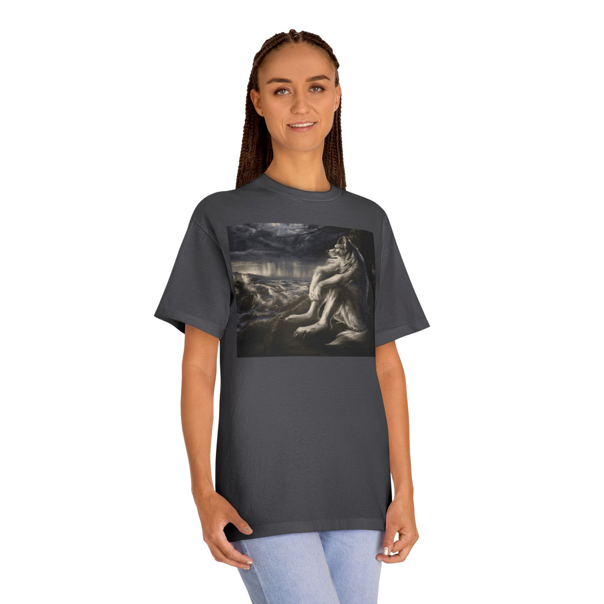 Wolf Moon Graphic Tee — Mystical Wolves Nightscape T-Shirt