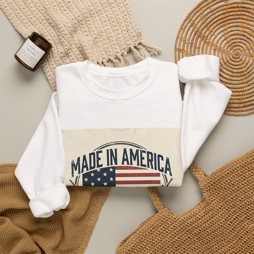 Made in America Sweatshirt | vintage USA, red white blue Americana