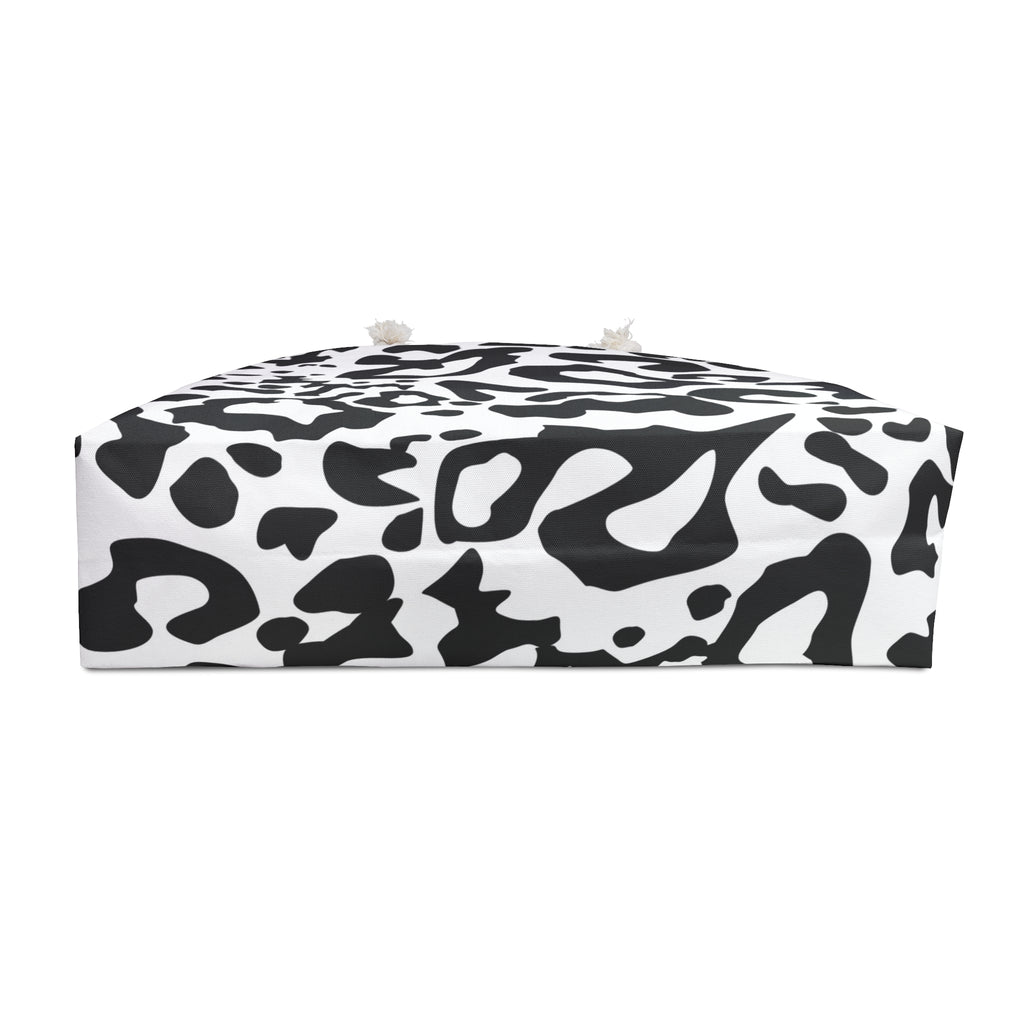 Cheetah Print Weekender Bag — Black & White Summer Tote