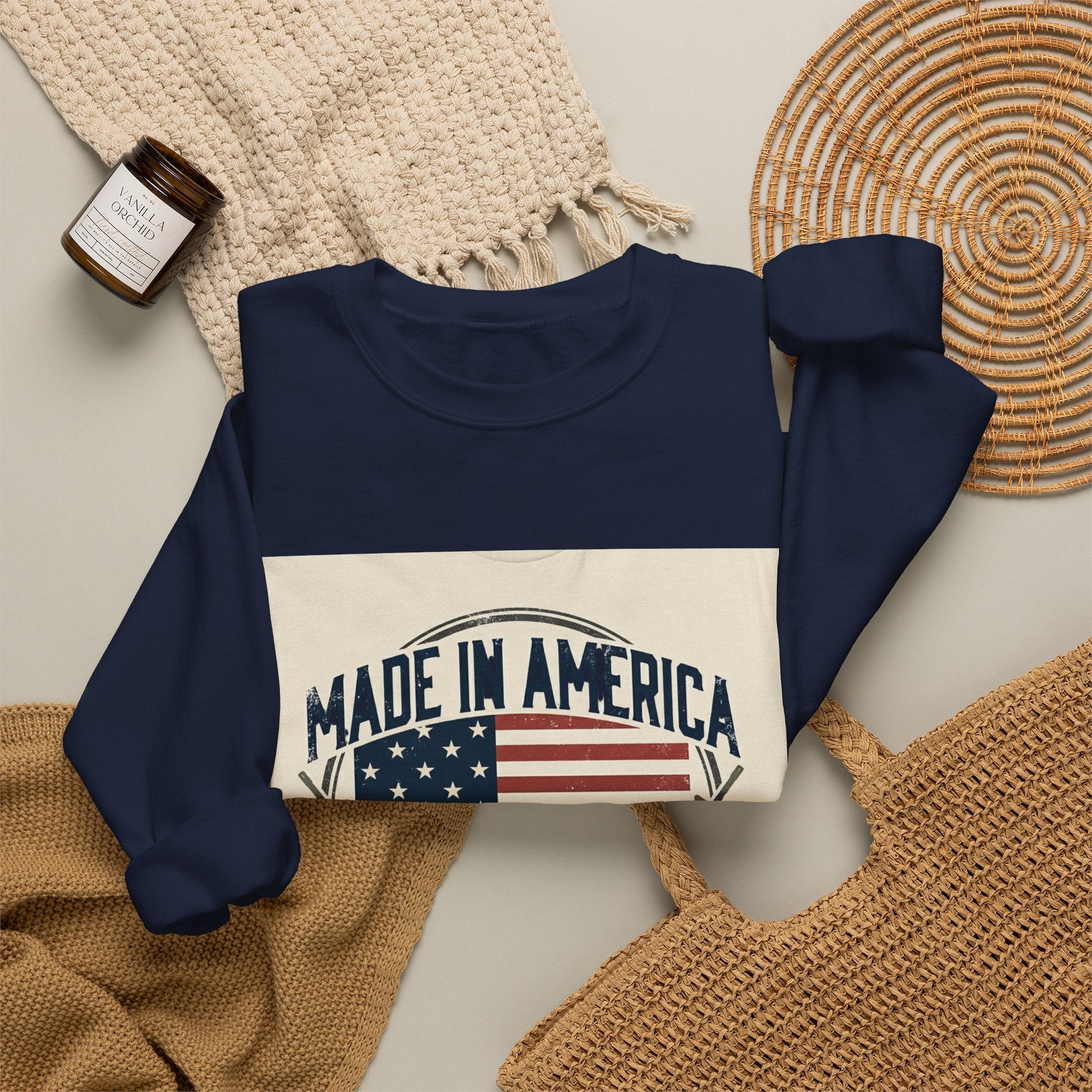Made in America Sweatshirt | vintage USA, red white blue Americana
