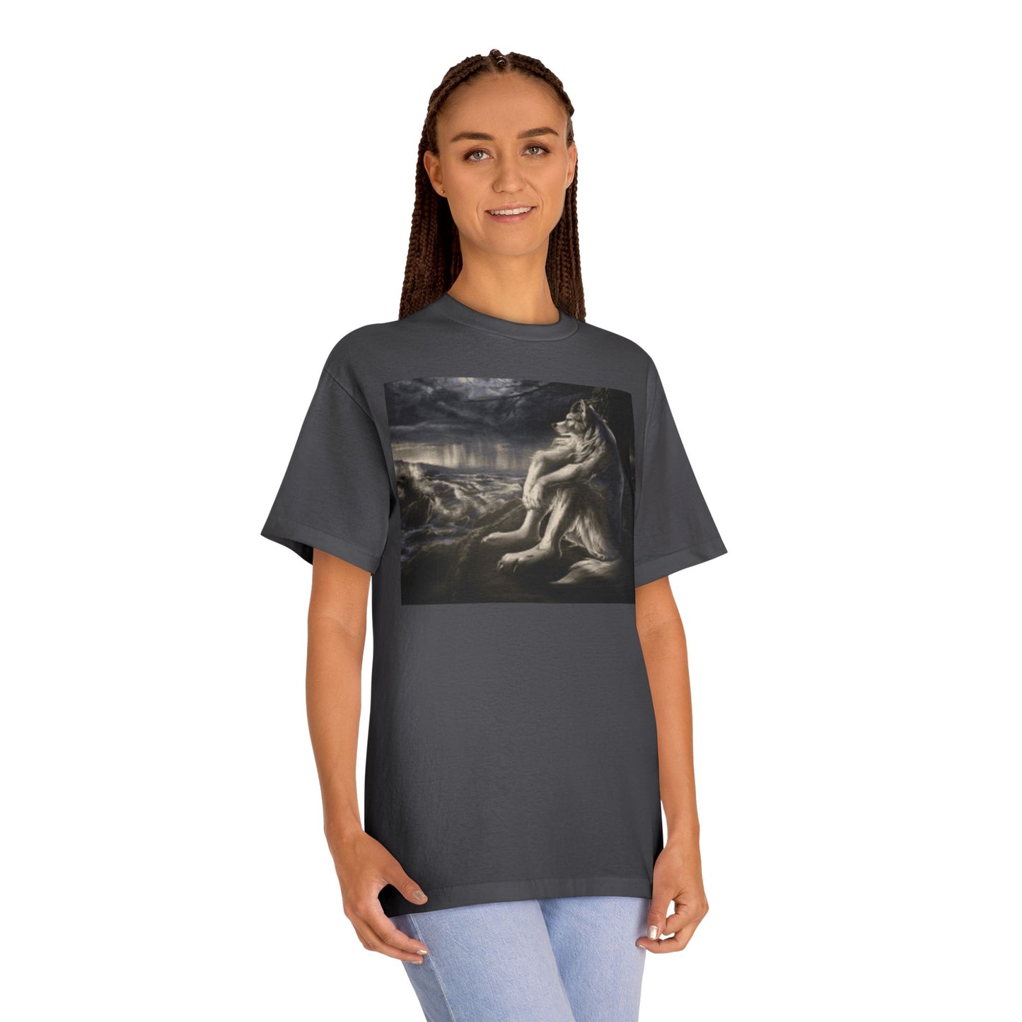 Wolf Moon Graphic Tee — Mystical Wolves Nightscape T-Shirt