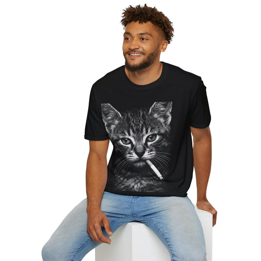 Funny Cat With A Cig Meme T-Shirt