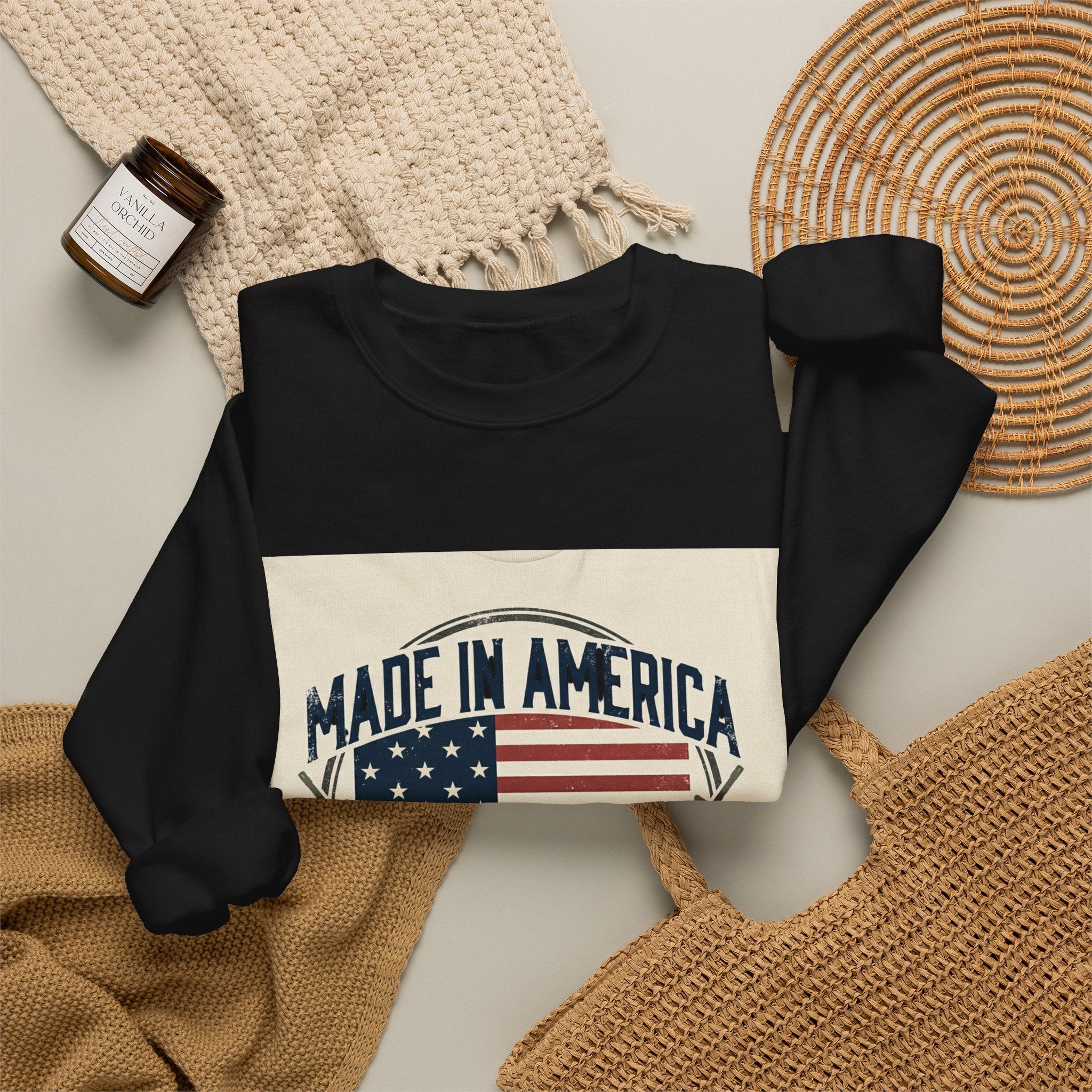 Made in America Sweatshirt | vintage USA, red white blue Americana